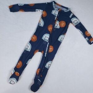 Posh Peanut Basketball Footed Sleepers Pajamas Footies Bamboo 3-6 Months
